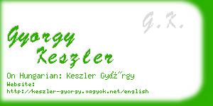 gyorgy keszler business card